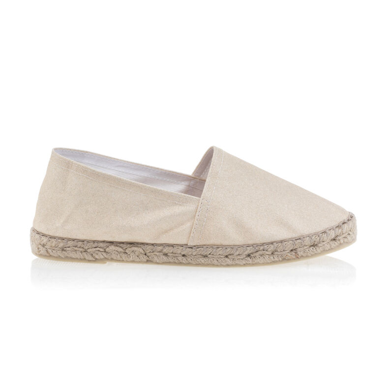 Beige Espadrilles für Damen mit Seilsohlen