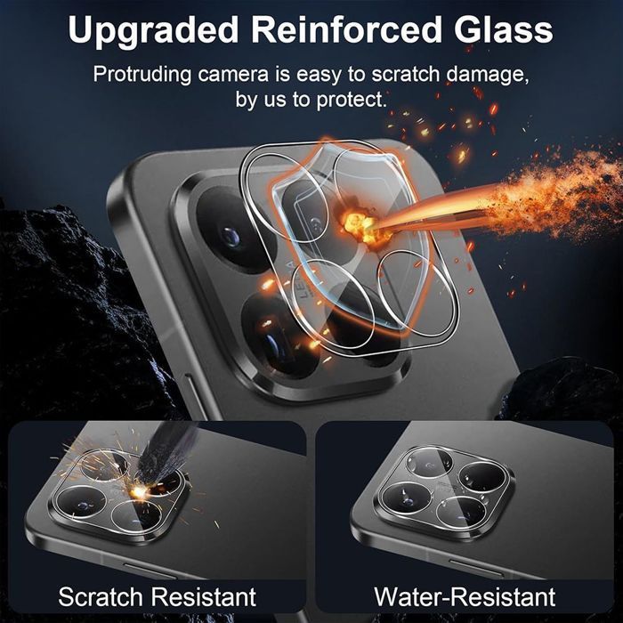 2 Verres Trempés Avant et 2 Vitres Caméra Arrière - E.F.Connection - pour Xiaomi 15T - Protection Anti-Rayures