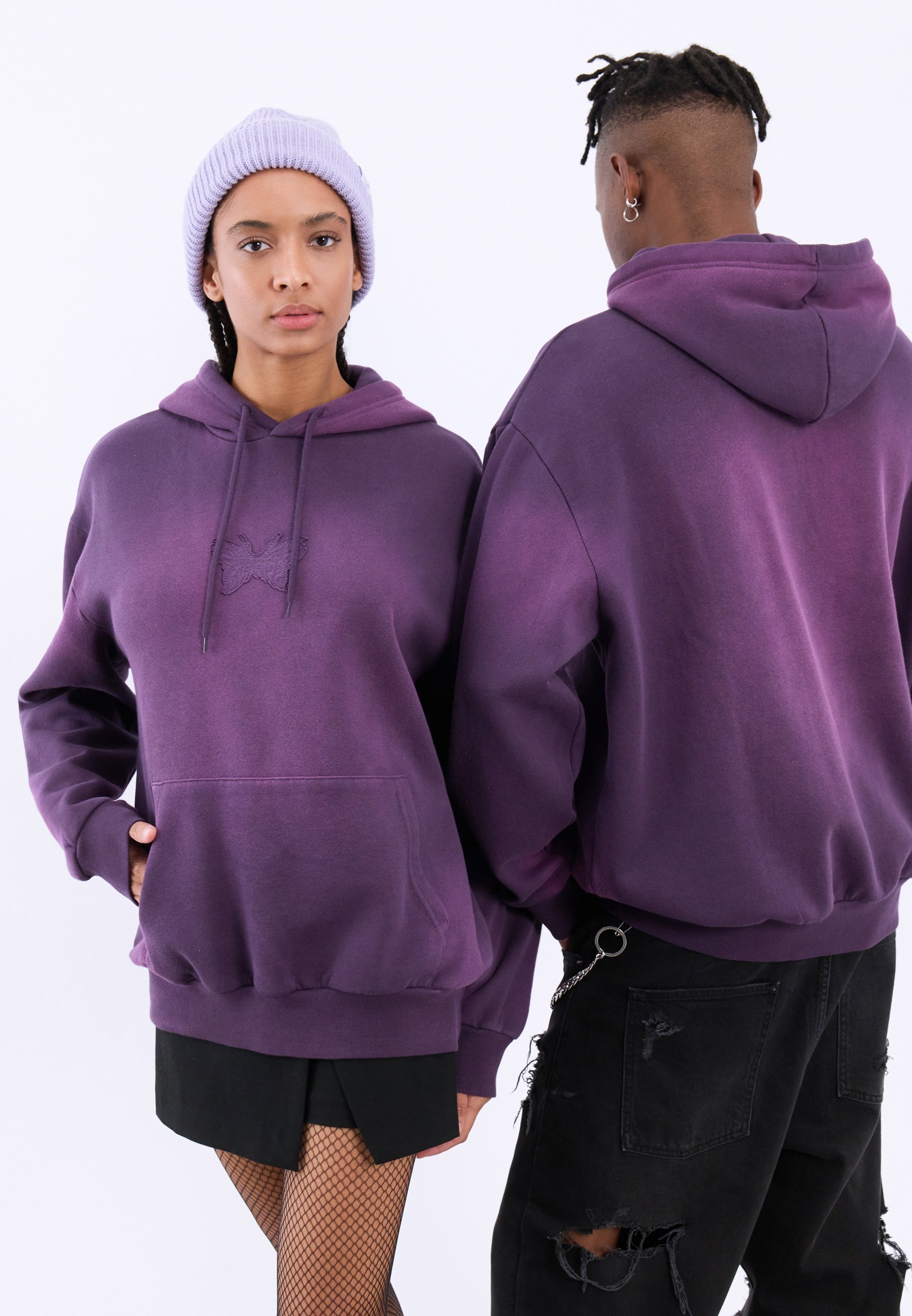 YOURTURN UNISEX - Bluza - ciemnofioletowa