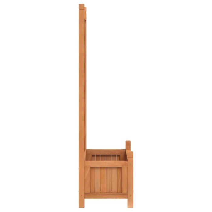 vidaXL Macetero con enrejado, jardinera elevada, maceta para plantas, jardinera para jardín, patio, terraza, marrón 365485