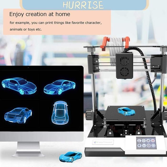 Tbest 3D Printers EasyThreed K6 FDM 3D Printer Desktop Printing Machine 100 x 100 x 100 Computer Printer B-UE