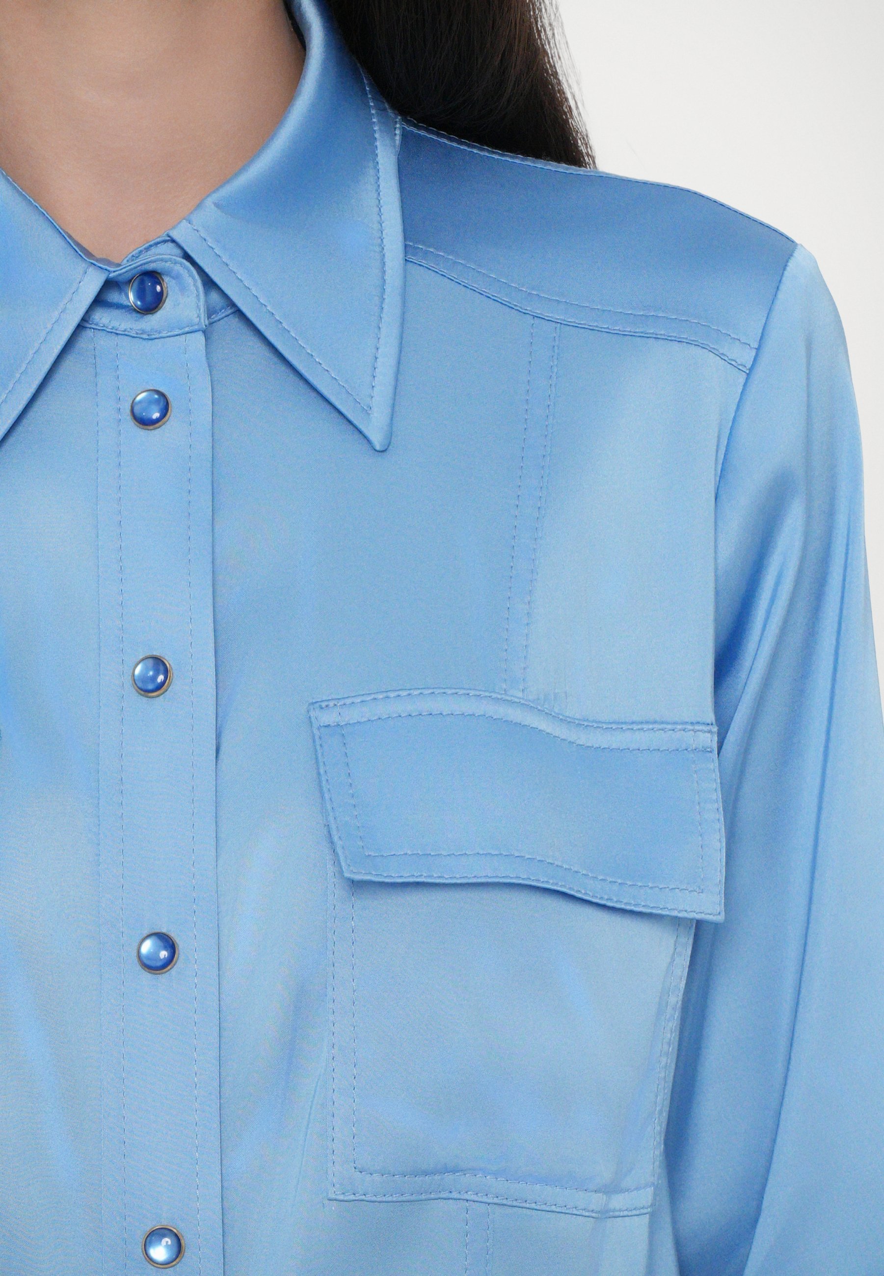 Diane von Furstenberg TONI - Blouse met knoopsluiting - blauw