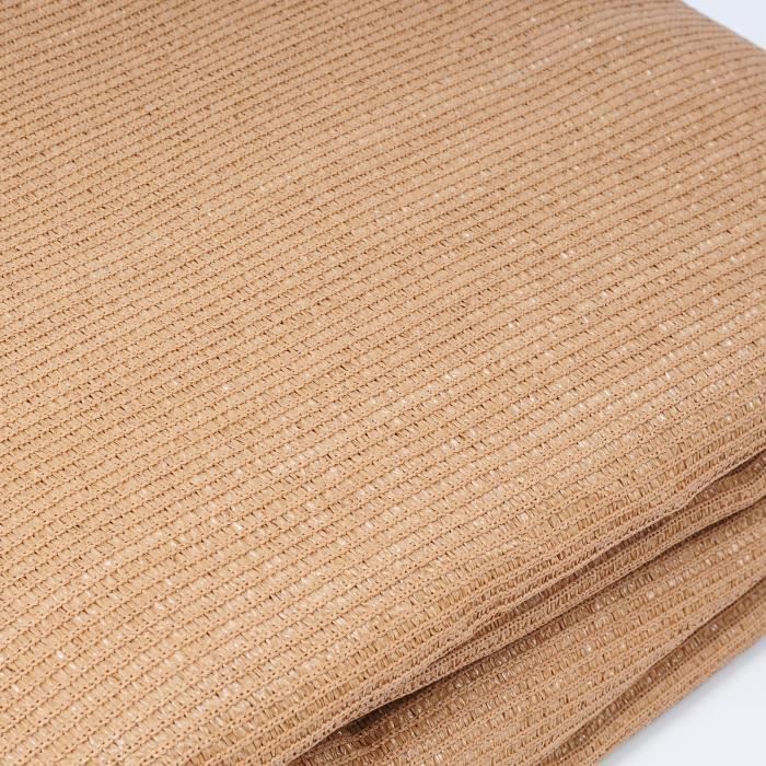 Voile d'ombrage carré WOLTU - Protection UV pour jardin, terrasse ou camping - 3x3m Sable