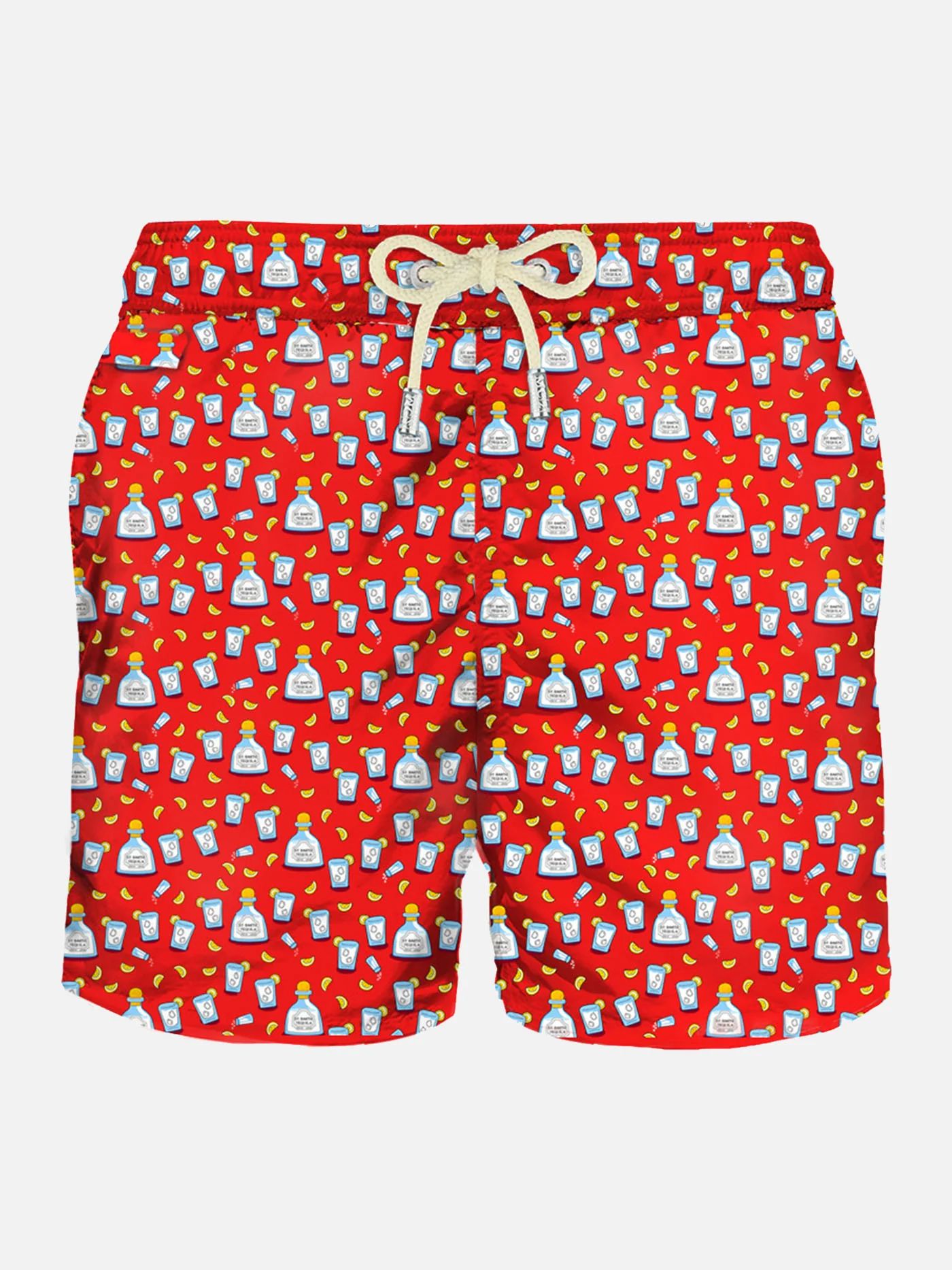 Costume da bagno da uomo in tessuto leggero con stampa Tequila