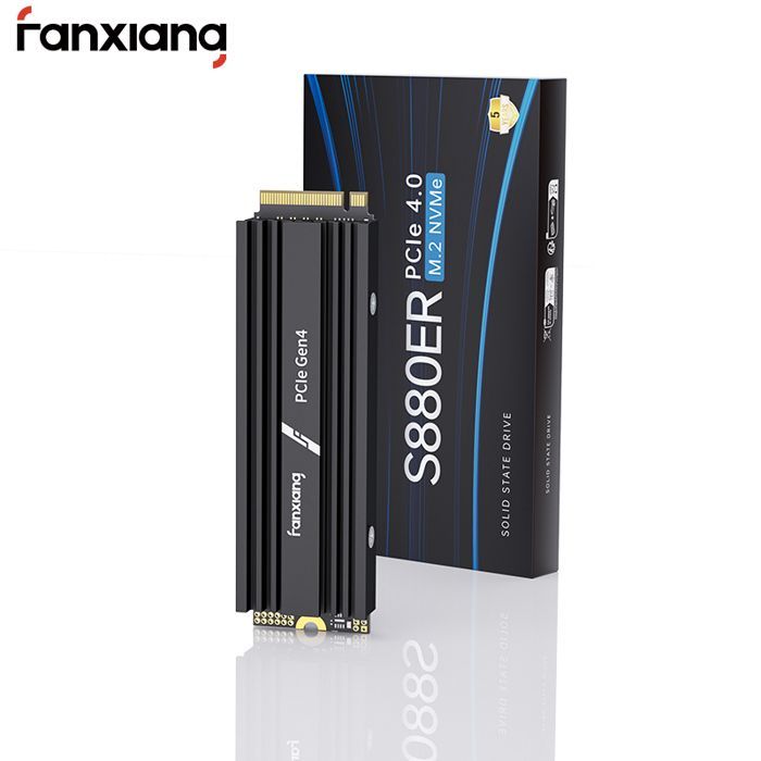 Disque Dur PS5 SSD Interne Fanxiang S880ER SSD 1 To NVMe M.2 PCIe 4.0 Gen4x4 Avec Dissipateur