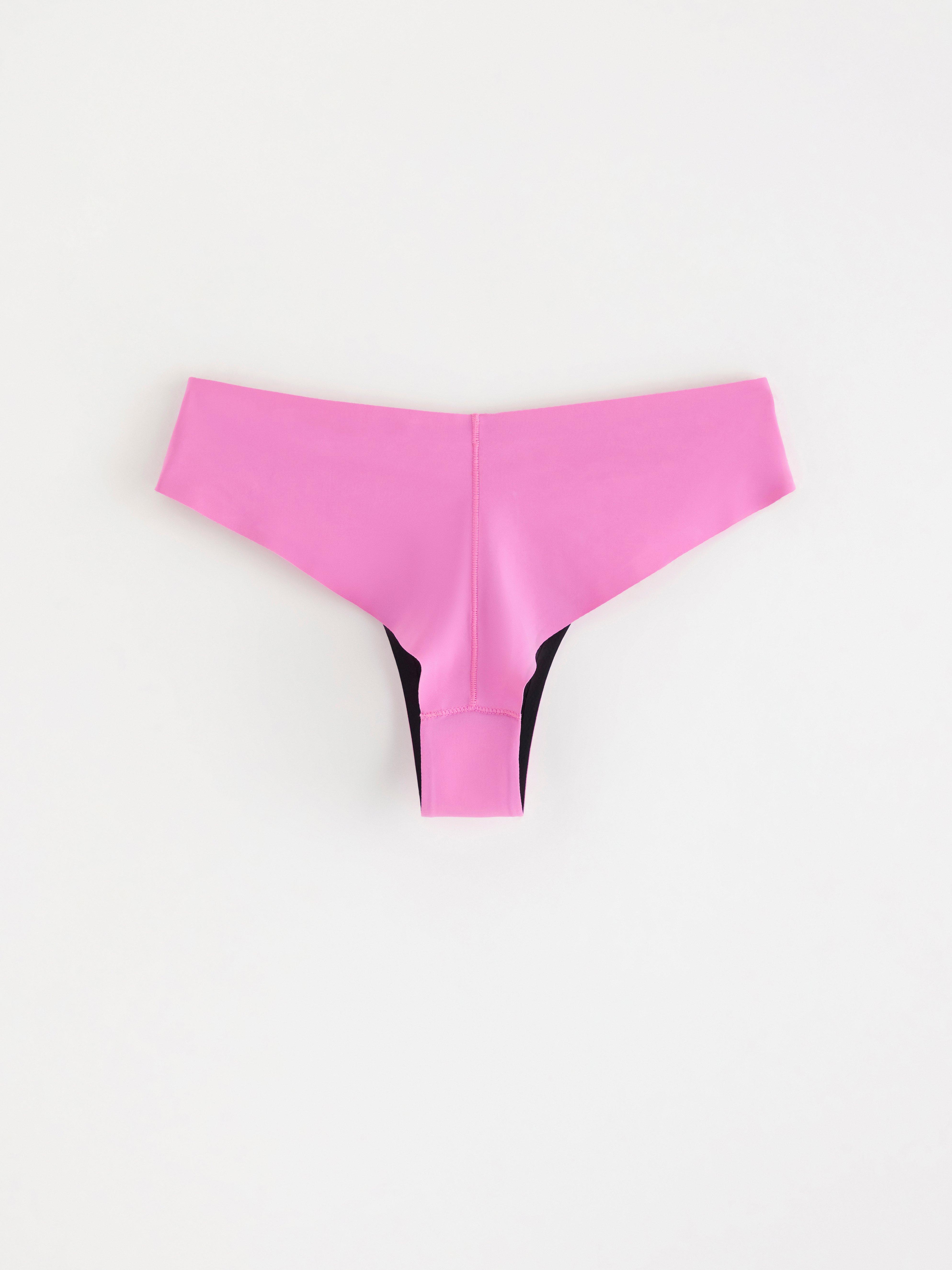 Lagano upijajuće menstrualne gaćice – brazilske – ženske inženjerski roze boje