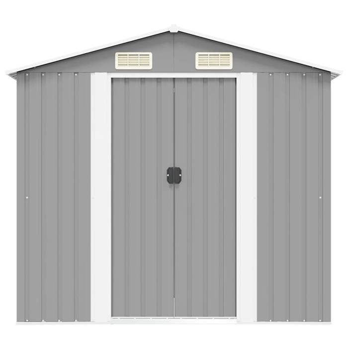 vidaXL Abri de stockage pour jardin Métal Gris 204 x 132 x 186 cm 42983
