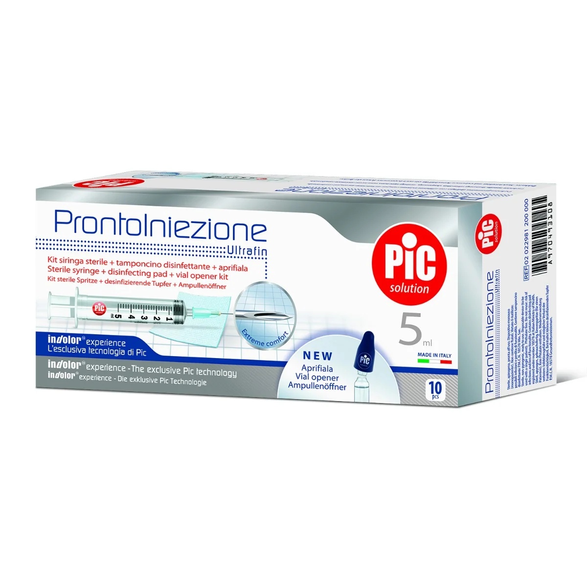 PIC Pic Ready Spuitenset, 10 stuks, spuit + wattenstaafje + flaconopener