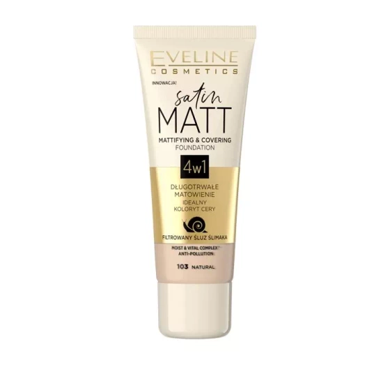 Eveline Cosmetics Satin Matt podkład matujący 103 Natural 30 ml