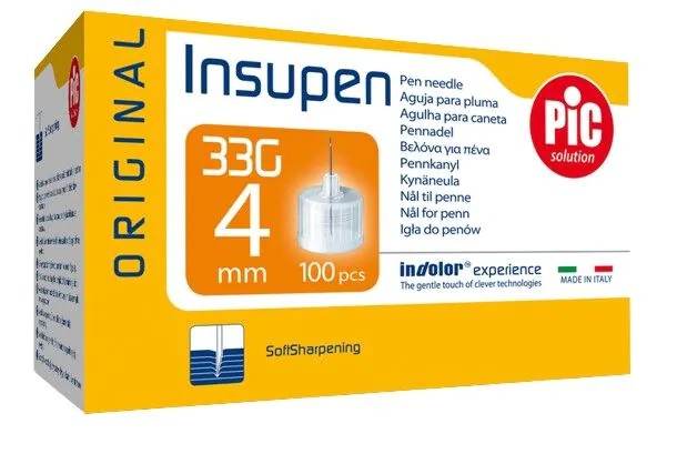 PiC Solution Insupen, Igły do penów insulinowych, 33G 4mm