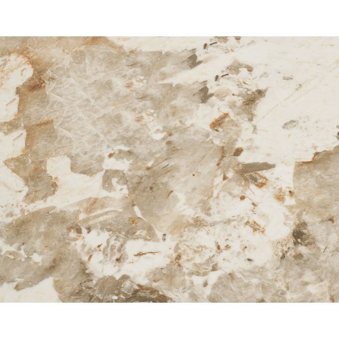 Lysa - table à manger plateau effet marbre et pieds effets bois - 4 personnes - Bois / Blanc