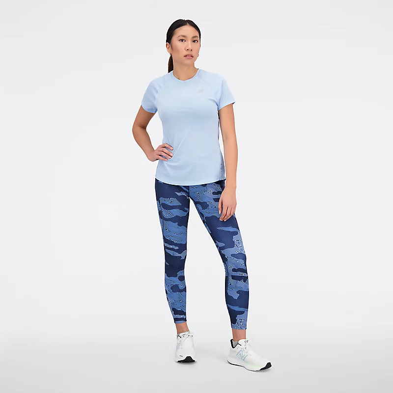 Damska koszulka z krótkim rękawem Impact Run - BLUE HAZE HEATHER