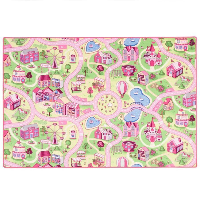 Tapete de atividades - SNAPSTYLE - Pequena Vila - 100x200 cm - Sintético - Estampas infantis