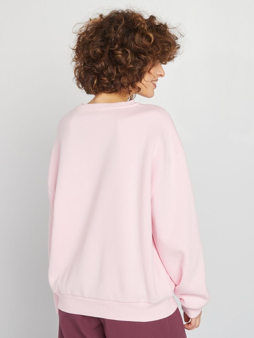 Moletom estilo universitário - ROSA