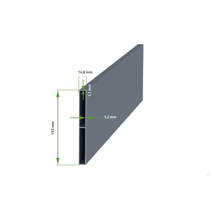 Puerta batiente - Casanoov - VOGEL - 3,5 m de alto (143 cm) - Gris - Aluminio