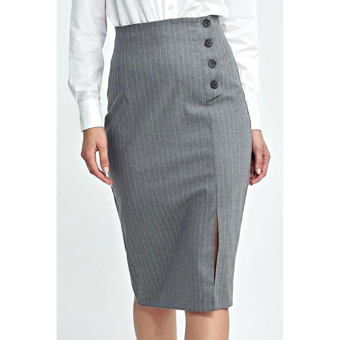 Nife Women's Striped Pencil Skirt