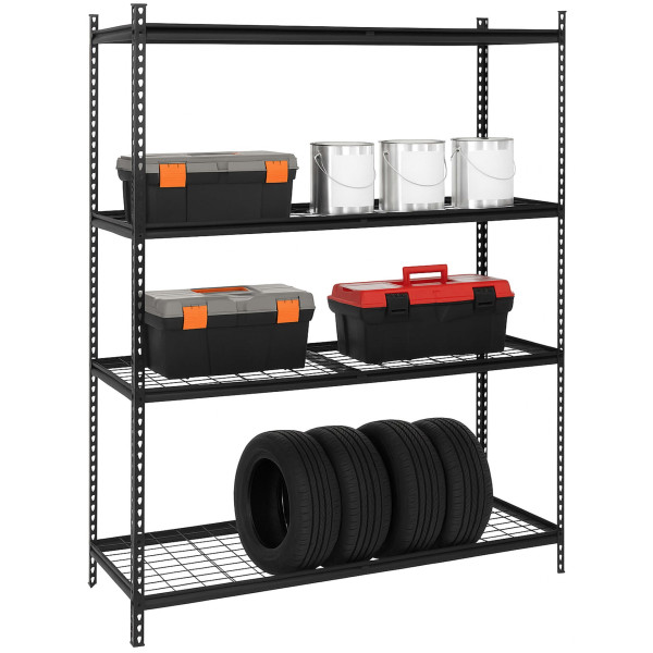 Regał stalowy magazynowy 4 półki 183x150x54 cm 1600 kg do garażu, piwnicy