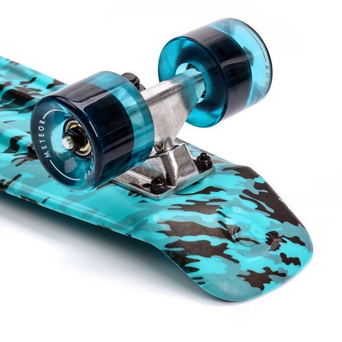 Skateboard per bambini MULTIKOLOR - Tavola retrò - Antiscivolo - Blu/Nero