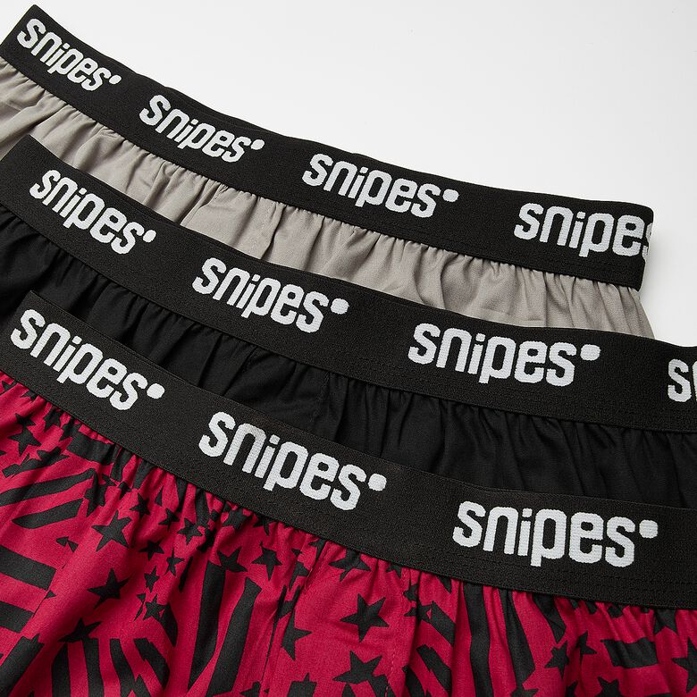 Zwarte boxershorts met geweven bandjes (3 stuks)