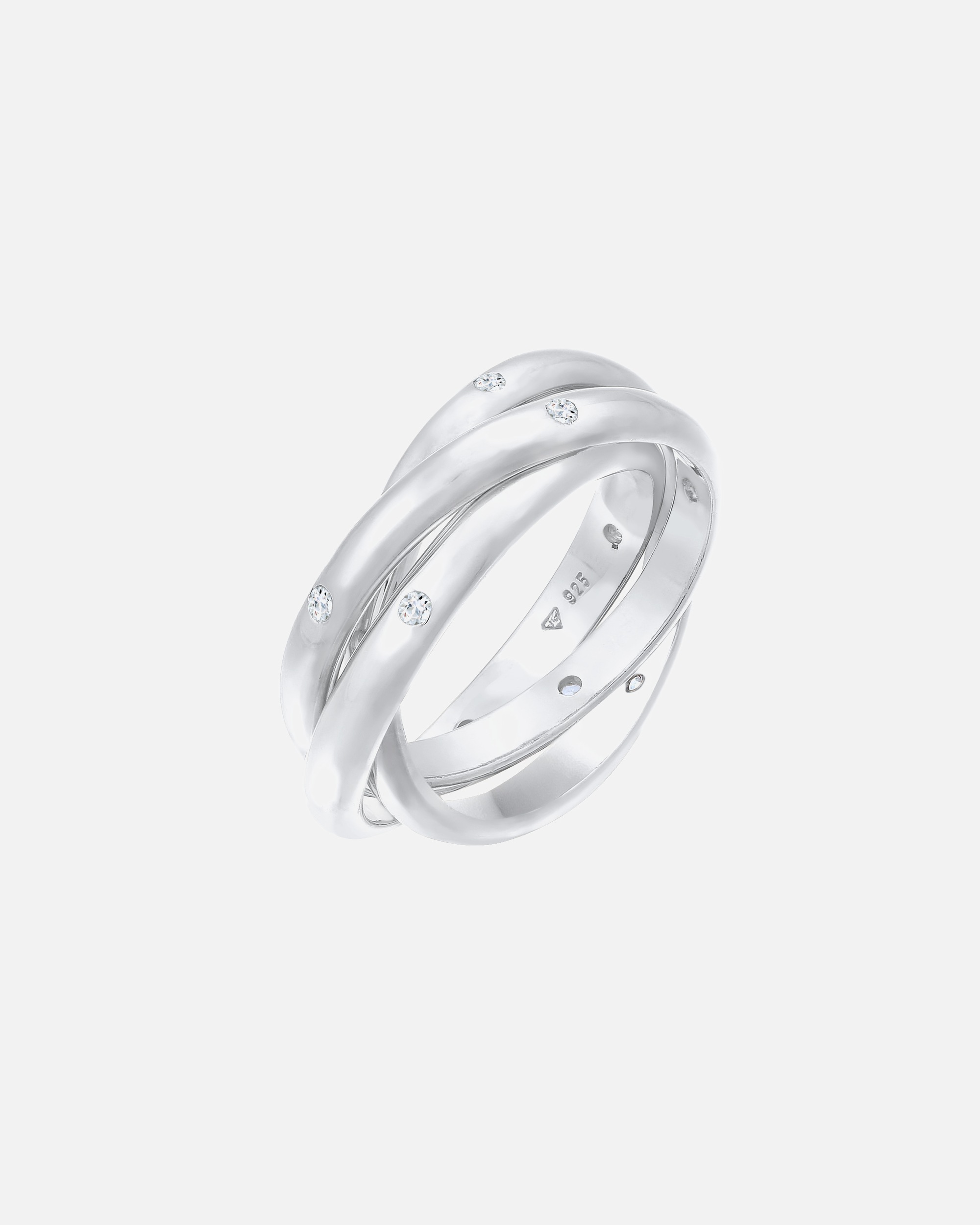 Elli PREMIUM Femmes Basique Trio Enroulement avec Topaze pierre précieuse en Argent Sterling 925
