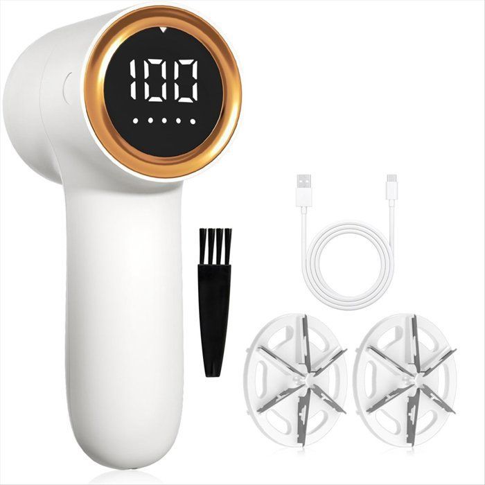 Fusselentferner für Kleidung mit LED-Anzeige, USB-aufladbarer Abwickler, Fusselentferner