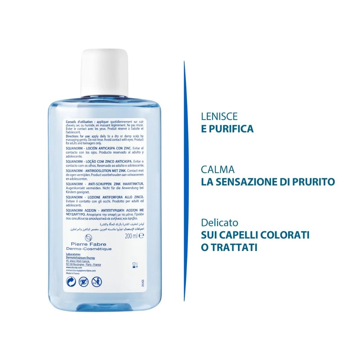 DUCRAY Ducray Squanorm Anti-rooslotion met zink 200 ml Droge en vette roos