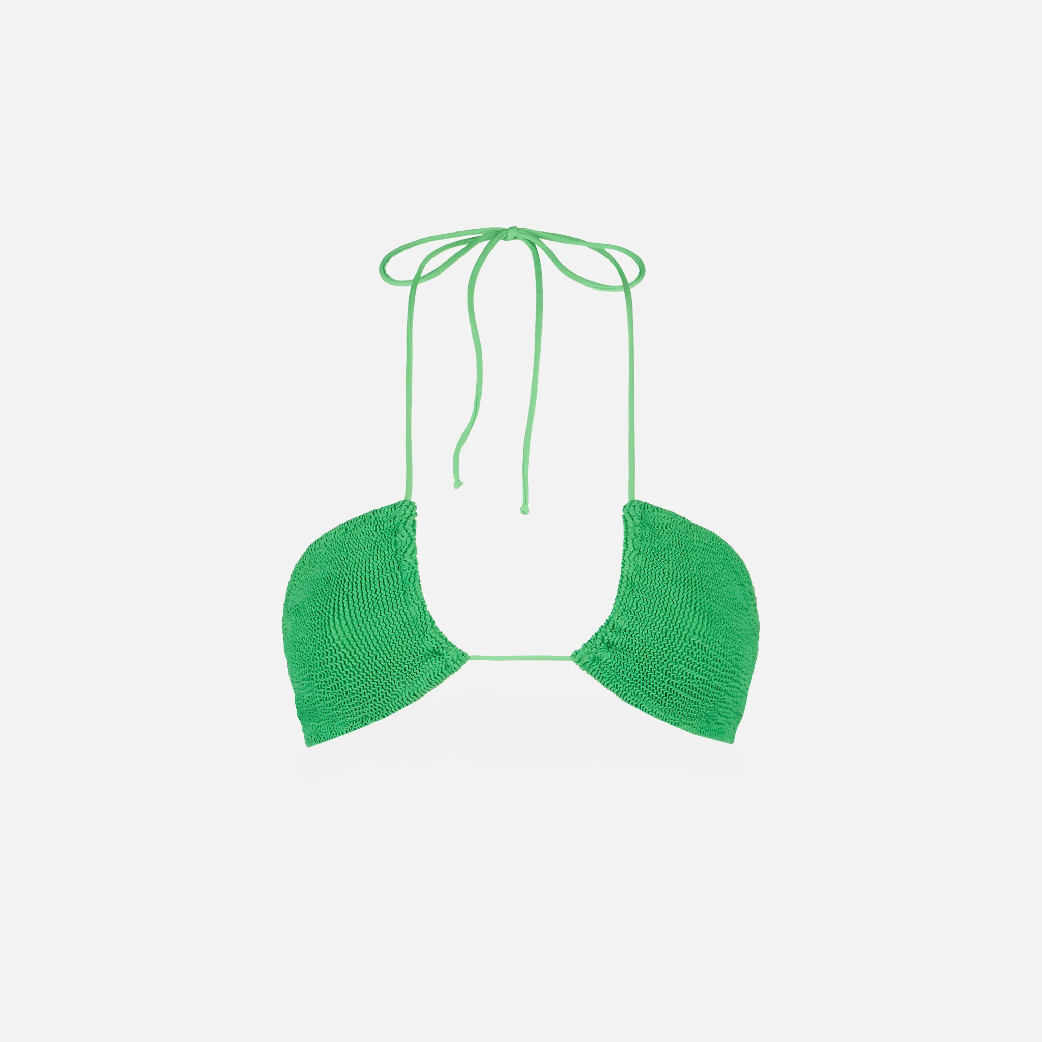 Groene kreukelbandtop voor dames