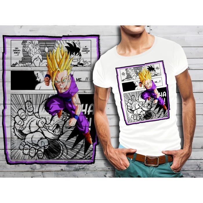 Wit Dragon Ball Z T-shirt voor heren - Manga Collectie - Maat M - Slim fit - Ronde hals