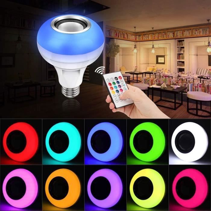 Bombilla LED AUDBURN E27 - Color RGB regulable - Altavoz Bluetooth integrado