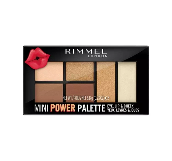 Rimmel Mini Power wielofunkcyjna paletka do oczu, ust i policzków 002 Sassy 6,8g