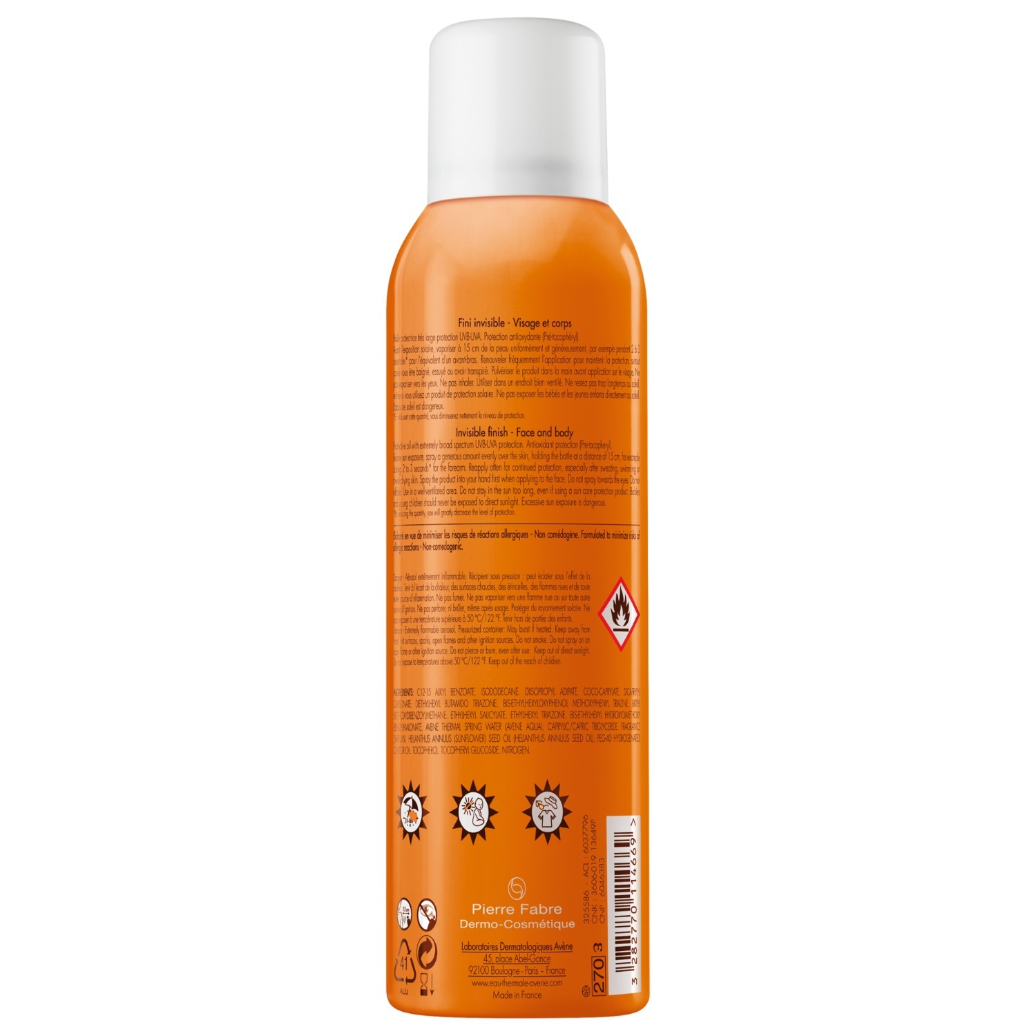 Avène zaščitni sprej za sončenje Solaire zaščitno olje svilnata meglica SPF 30 - 150 ml