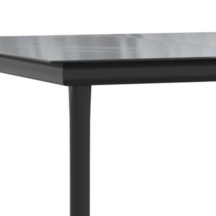 Conjunto de comedor de jardín de ratán sintético - BURKE - 5 piezas - Beige - Resistente a los rayos UV - Mesa 140x70x74 cm