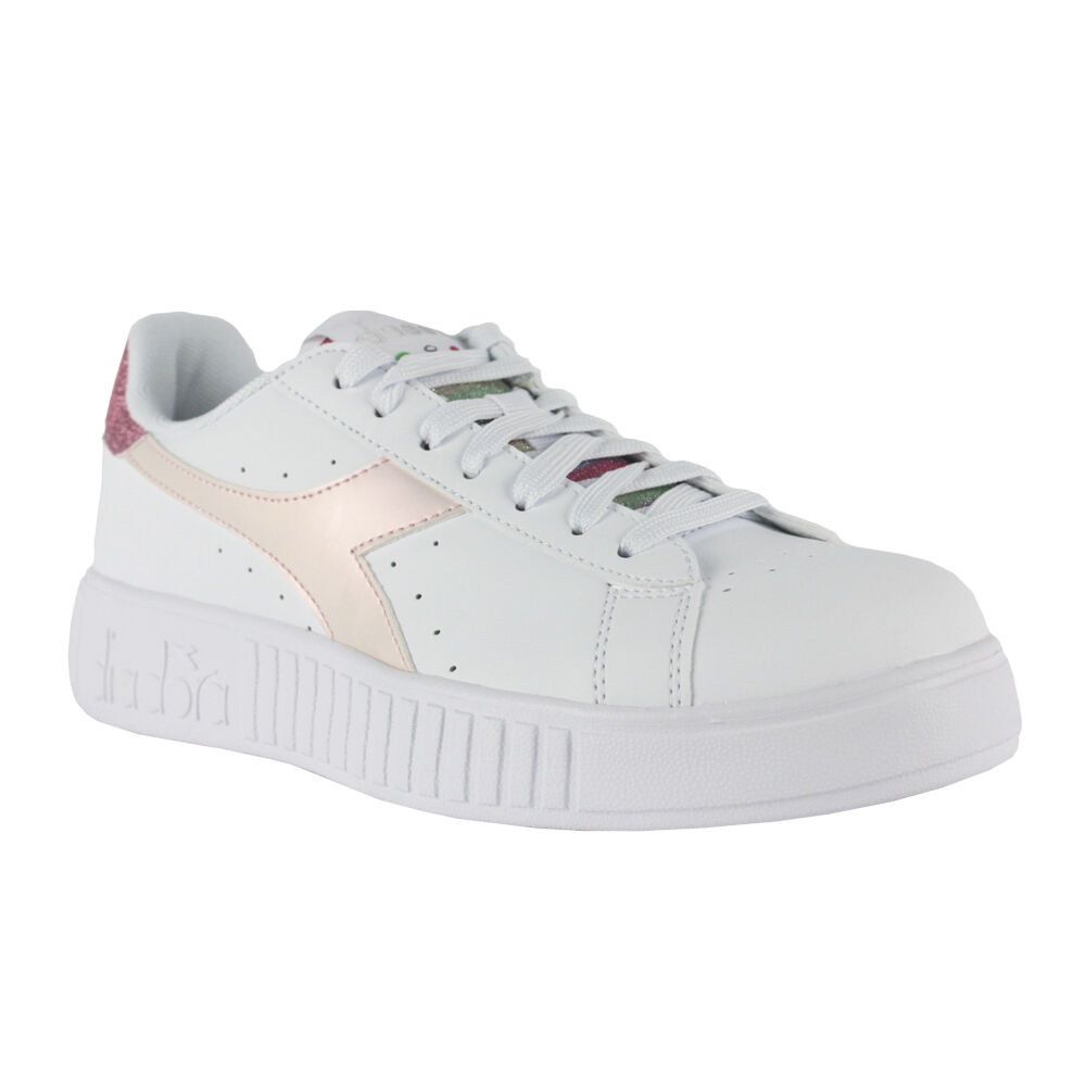 Diadora Step Glitter Sneakers C3113 Vit/rosa Dam