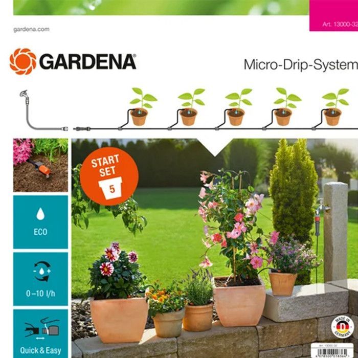 Kit de riego por goteo Gardena para plantas en maceta S - 13000-20