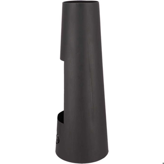 Calefactor de patio - Diseño Esschert - Redondo - Metal - Negro - Diámetro 37,5 cm x Altura 100,50 cm