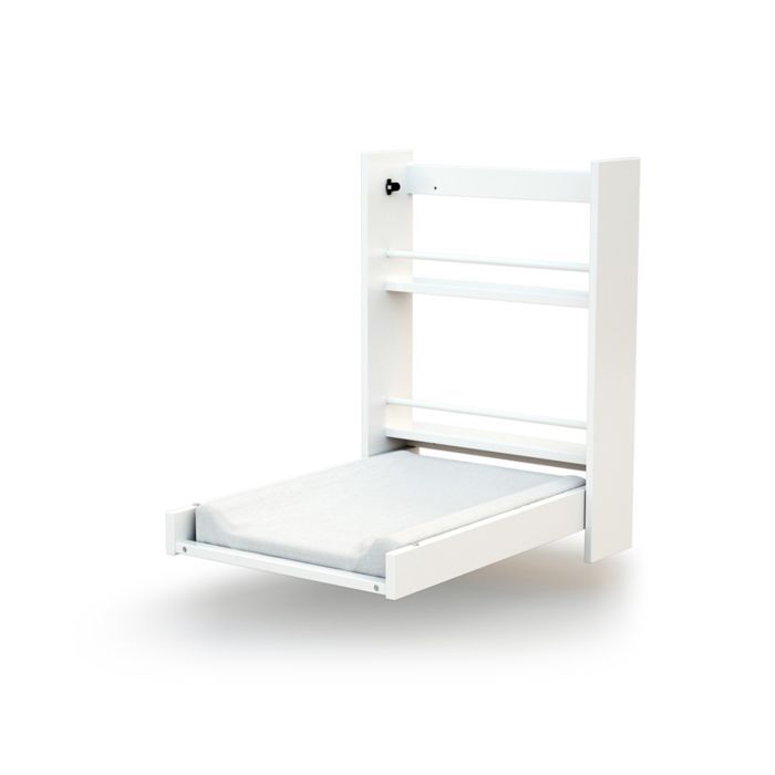 AT4 - EAZY White Wooden Wall-Mounted Folding Changing Table - One Size