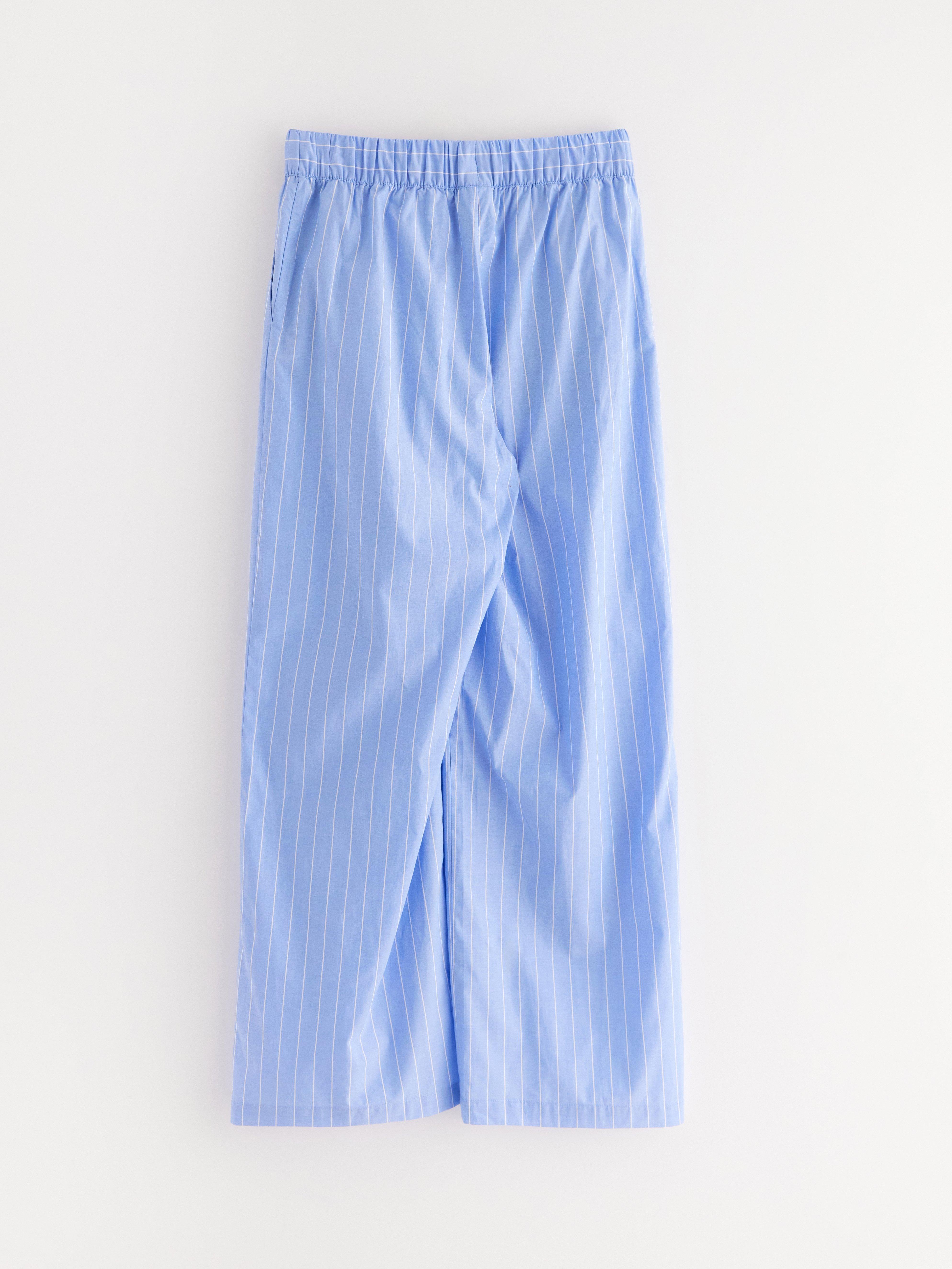 Pyjamasbyxor i poplin Light Blue
