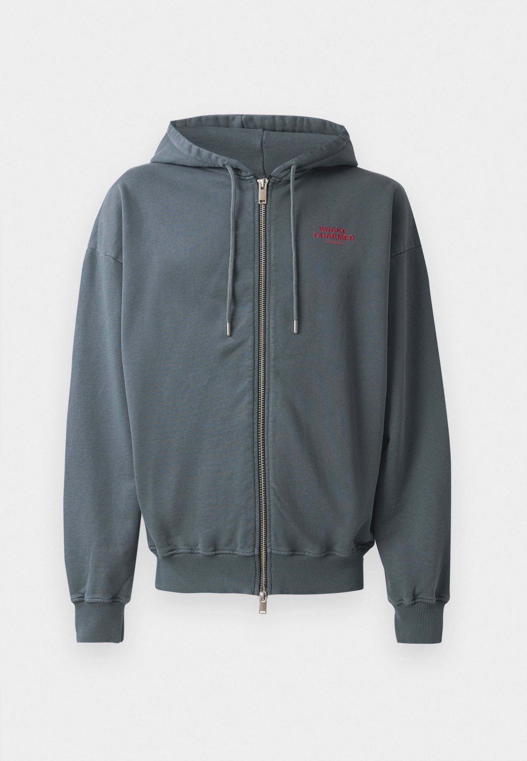 Han Kjøbenhavn SNAKE EMBROIDERY - Felpa con cappuccio - grigio scuro