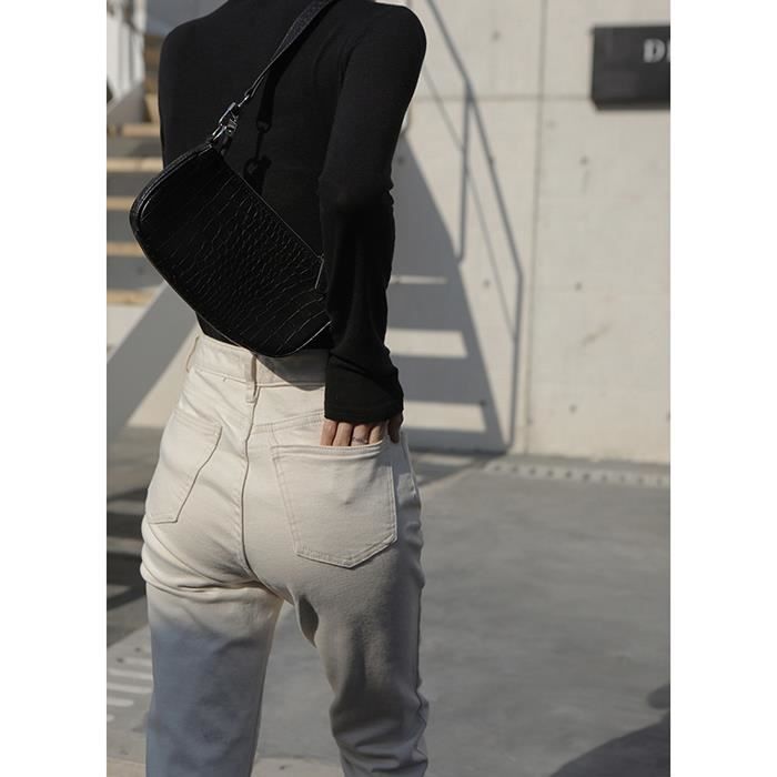 Jeans Femme - FUNMOON - Casual Droit - Taille Moyenne - Couleur Beige - Chaud