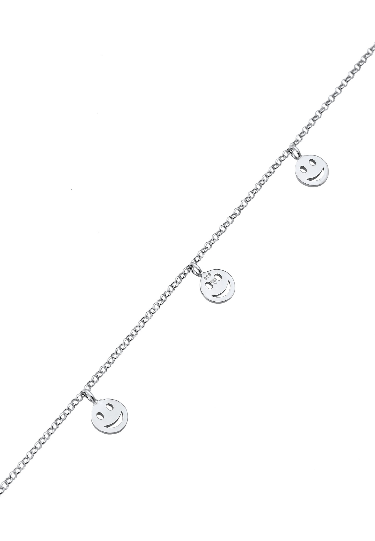 Elli Femmess Choker avec Smiling face de base en argent sterling 925