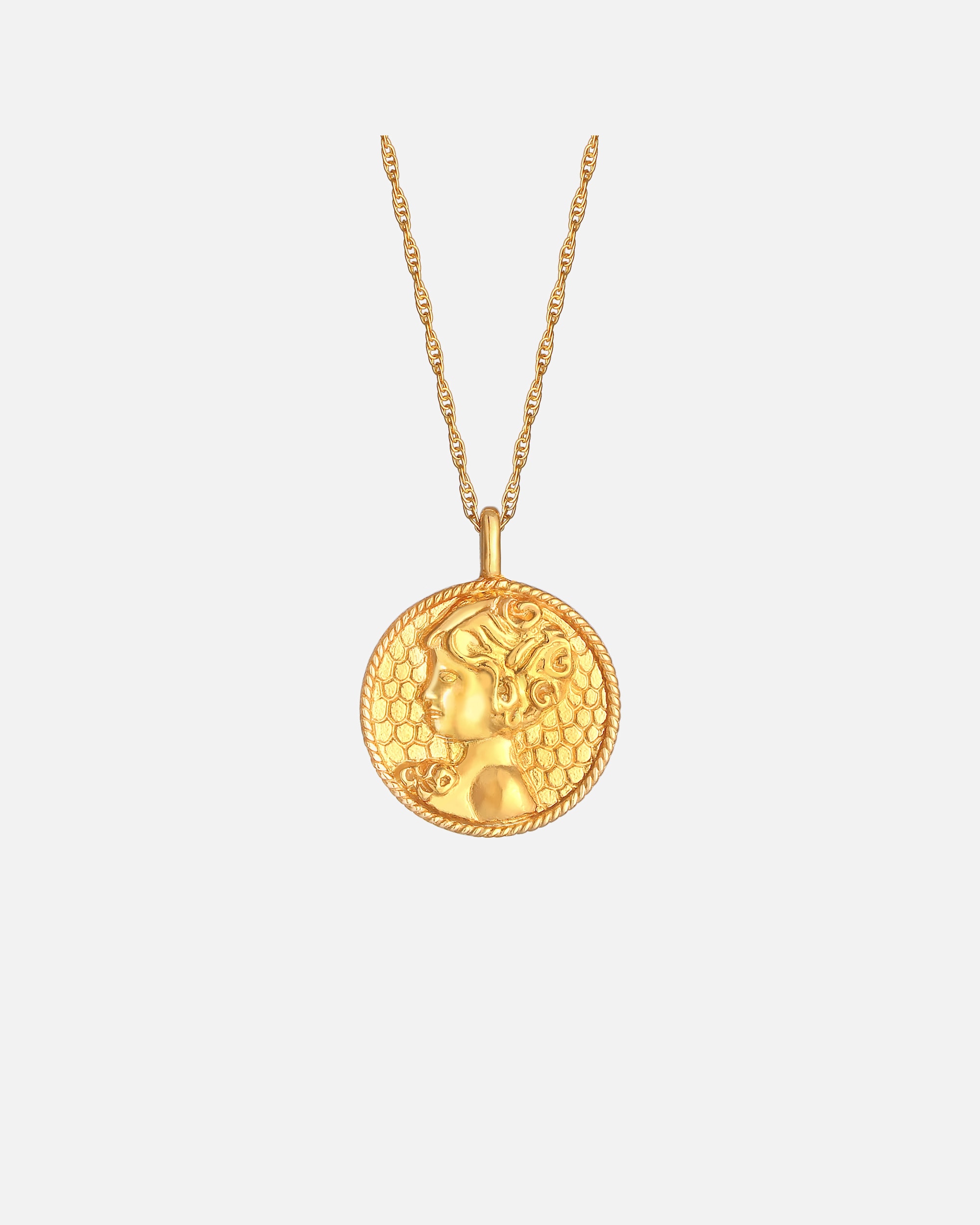 Elli Pièce de monnaie Vierge du zodiaque pour dames Astro Tendance Antique en argent sterling 925