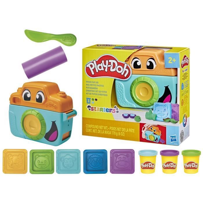 Play-Doh My Little Photos Startset, boetseerklei, speelgoedcamera, 7 accessoires en speelmat, Classic, geschikt voor kinderen vanaf 2 jaar.