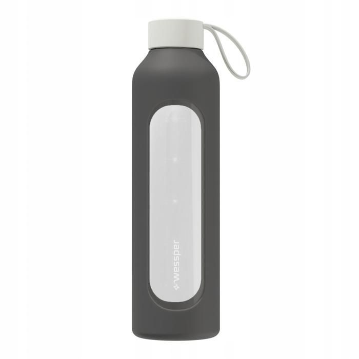 Étui en silicone pour bouteille en verre Wessper B1 BOROSILICATE 1l  - Couleur Gris