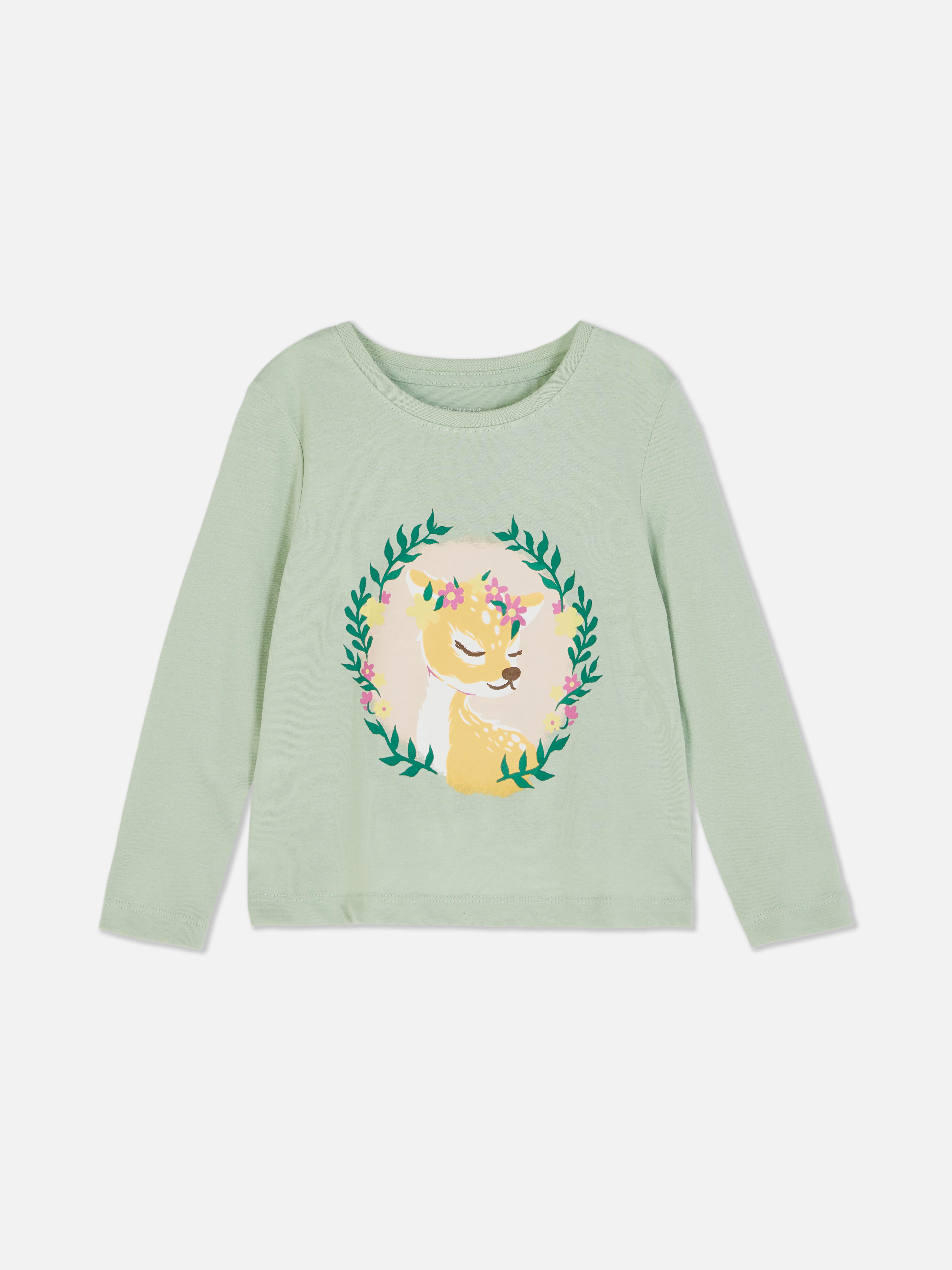 Langärmeliges T-Shirt mit Aufdruck Rundhalsausschnitt, langen Ärmeln und Aufdruck auf der Vorderseite