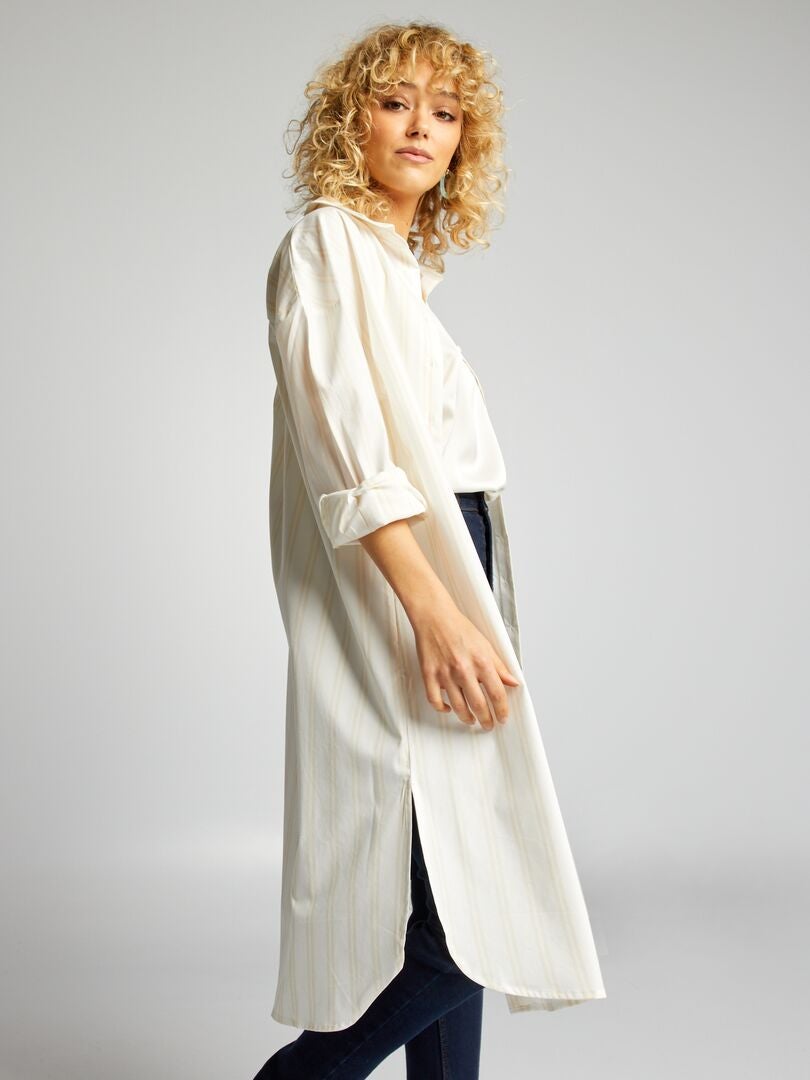 Lange blouse - BEIGE