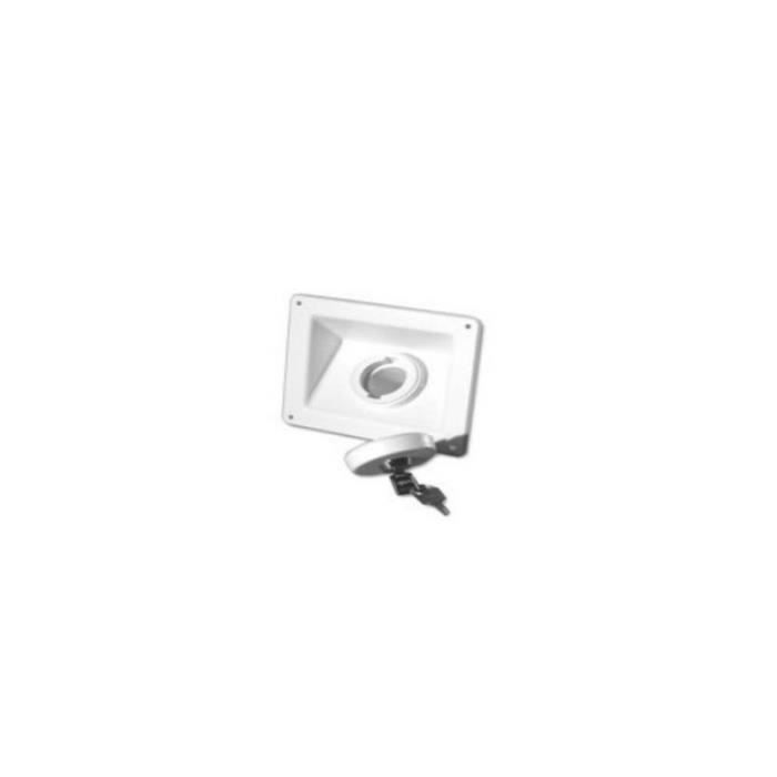 Tapón blanco con llave para autocaravanas y caravanas.