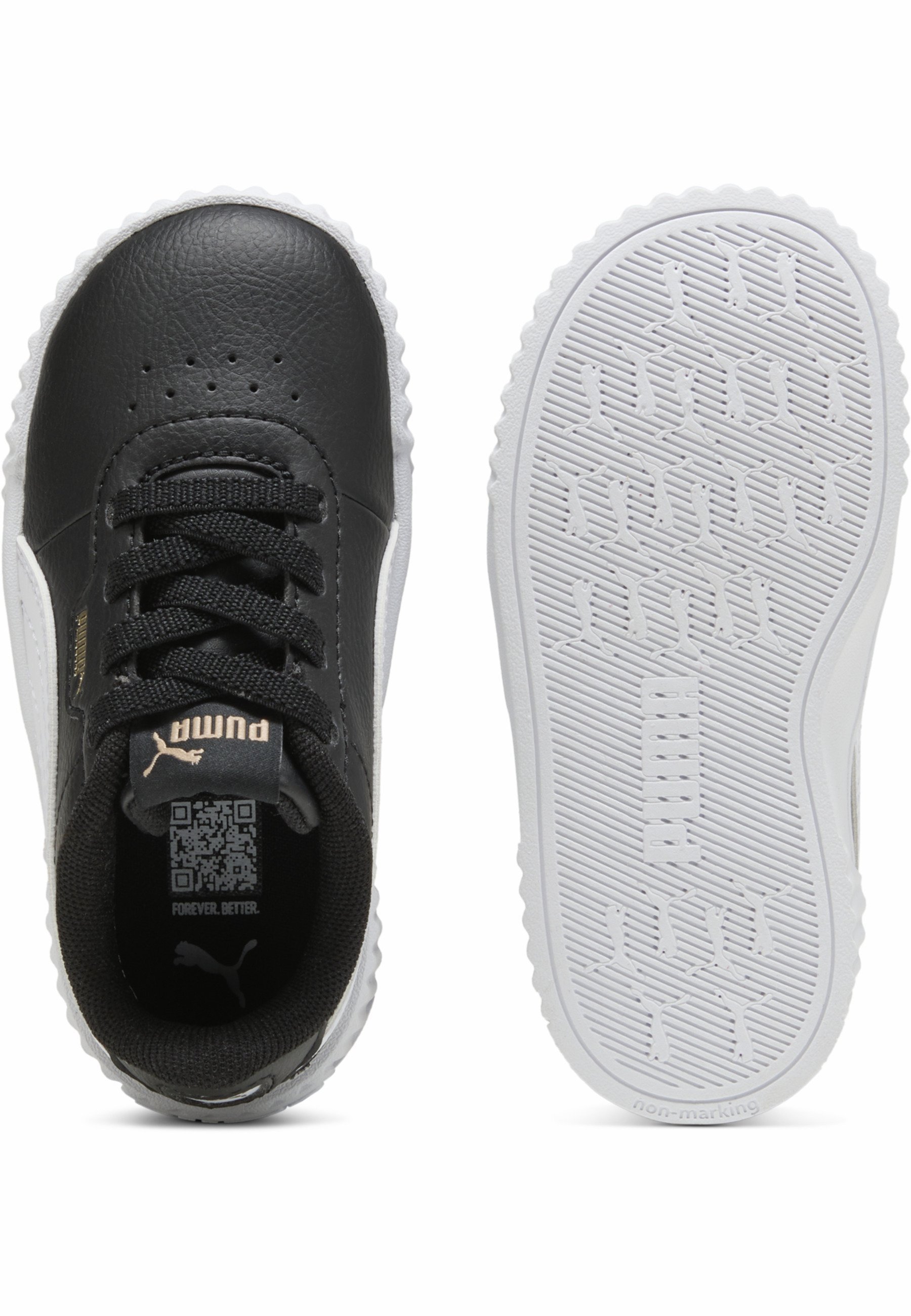 Puma CARINA 3.0 - Scarpe da ginnastica - nero- bianco- oro