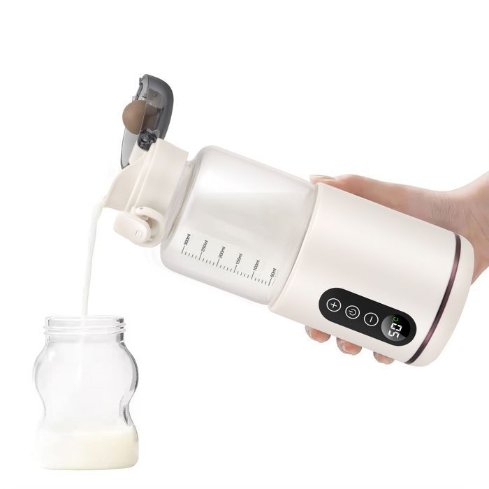 Calentador portátil de biberones, calentador de agua para coche de 300 ml, calentador de comida para bebés con control de temperatura y pantalla visual.