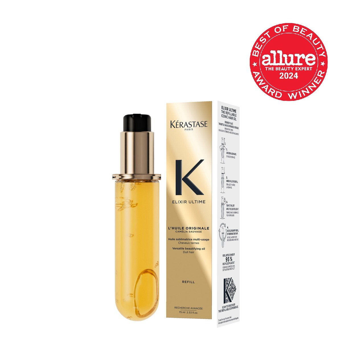 Kérastase Hair Oil Elixir Ultime L'Huile Originale – 30 ml – za enkratno polnjenje