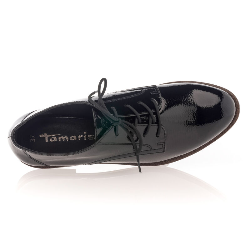 Schwarze Schnürschuhe für Damen / Derby-Schuhe
